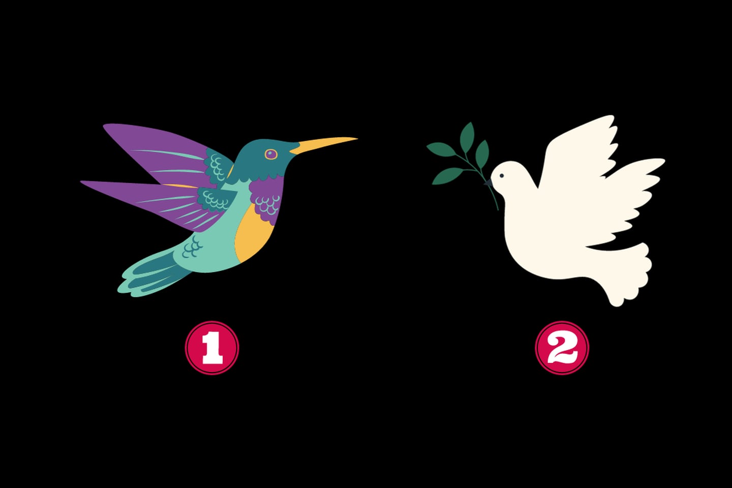 En este test de personalidad puedes elegir entre un colibrí y una paloma blanca.