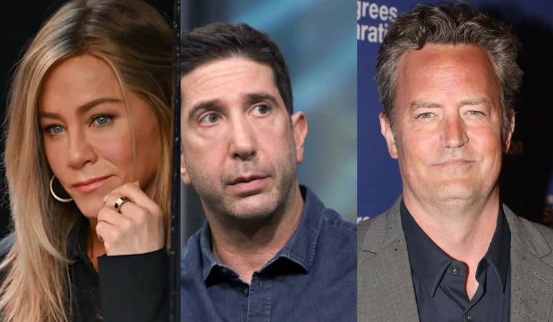 Jennifer Aniston y David Schwimmer 
 despiden a Matthew Perry