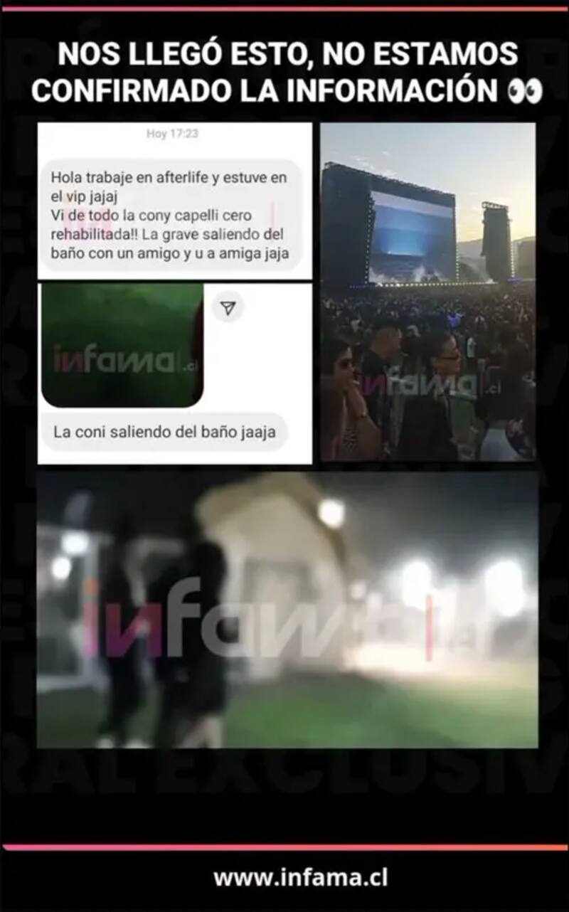 Supuestamente Constanza Capelli es vista consumiendo drogas.