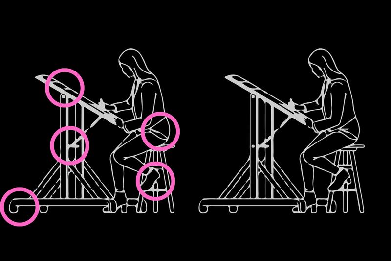 En este test visual se ve la silueta de dos mujeres pintando. La imagen pareciera ser la misma, pero hay cinco diferencias entre ellas.