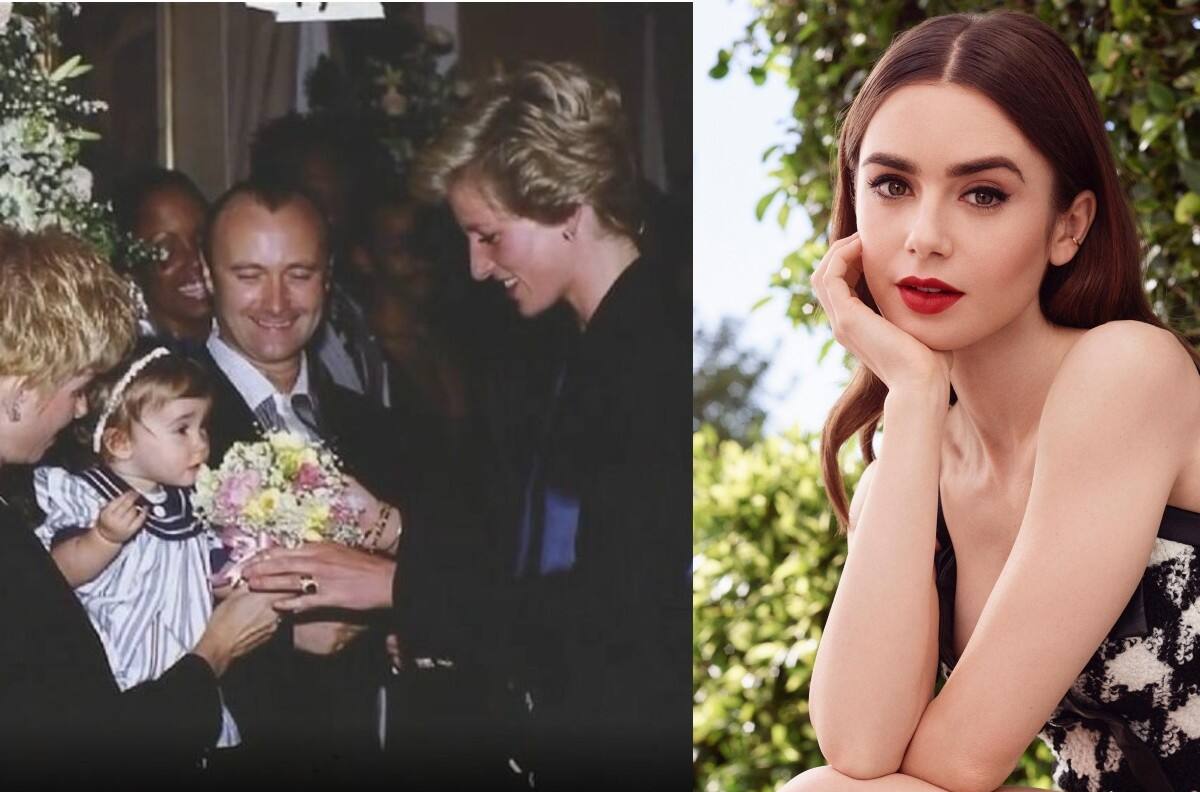 El día que Lily Collins golpeó al príncipe Carlos en la cabeza y conoció a Lady Di