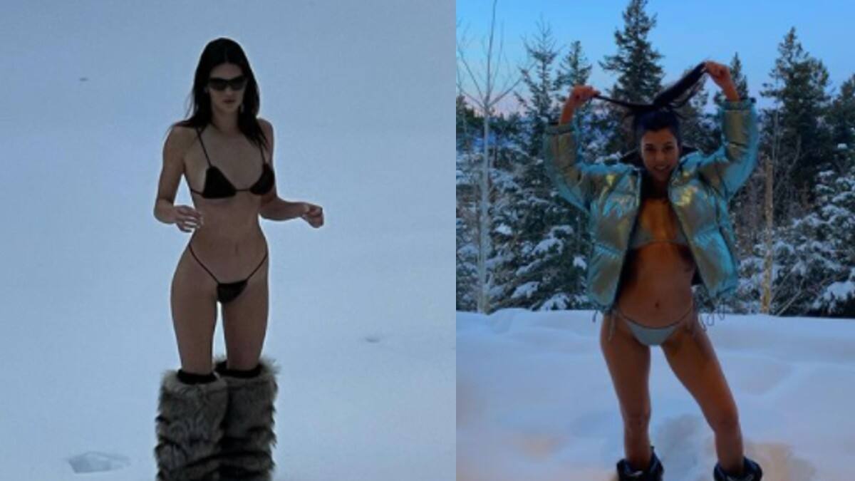 Todas las veces que las Kardashian han usado bikinis en la nieve
