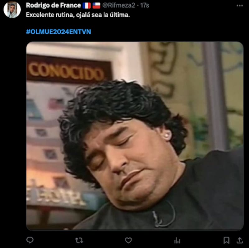 Algunas reacciones de la rutina de Vicho Viciani.