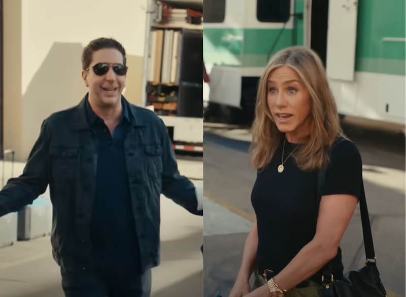 Jennifer Aniston y David Schwimmer se encontraron en un anuncio para el Super Bowl 2024.