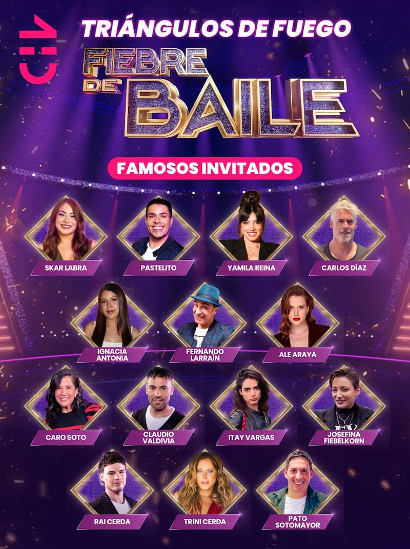 Los famosos que formarán los tríos. Foto: CHV