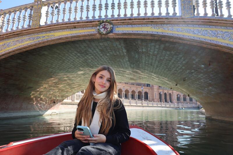 Alondra Valenzuela en sus vacaciones