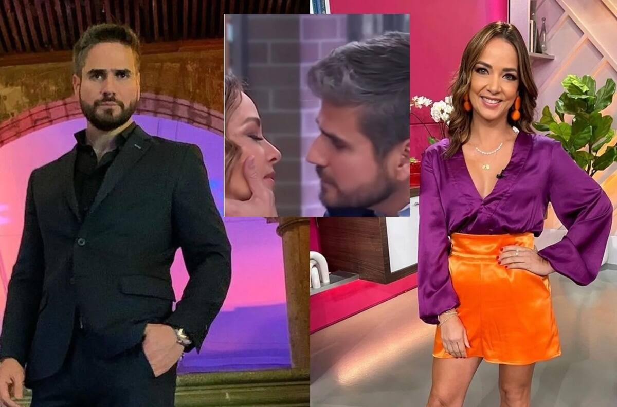Adamari López y Daniel Arenas sorprenden al besarse en pleno programa
