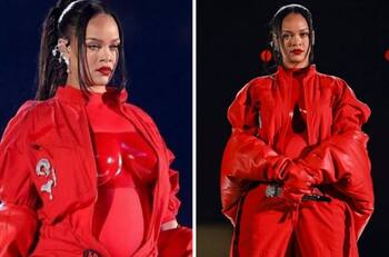 Rihanna: este es el costo del espectacular vestuario rojo que lució en el Super Bowl