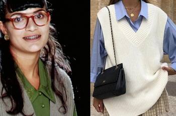 "Betty la fea" fue ícono de moda: chalecos, lentes, bolsos y más tendencias que usó primero