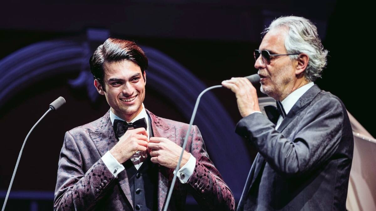 Andrea Bocelli anuncia a su hijo Matteo como invitado a su concierto en la Riviera Maya
