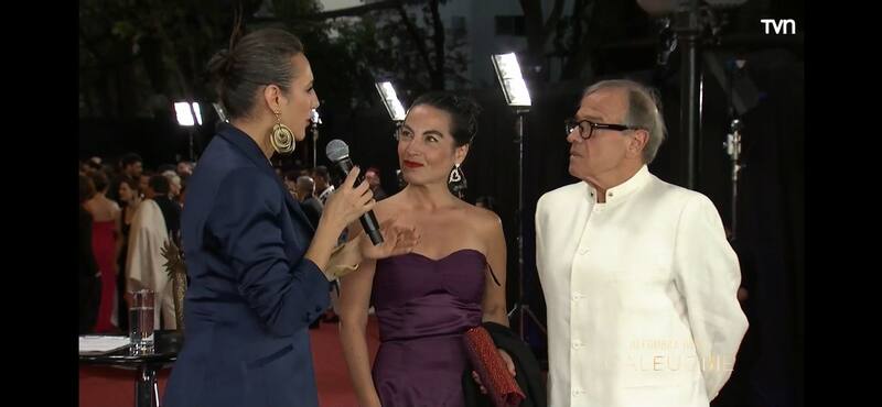 Mauricio Pesutic se presentó en la Alfombra Roja de los Premios Caleuche 2024.
