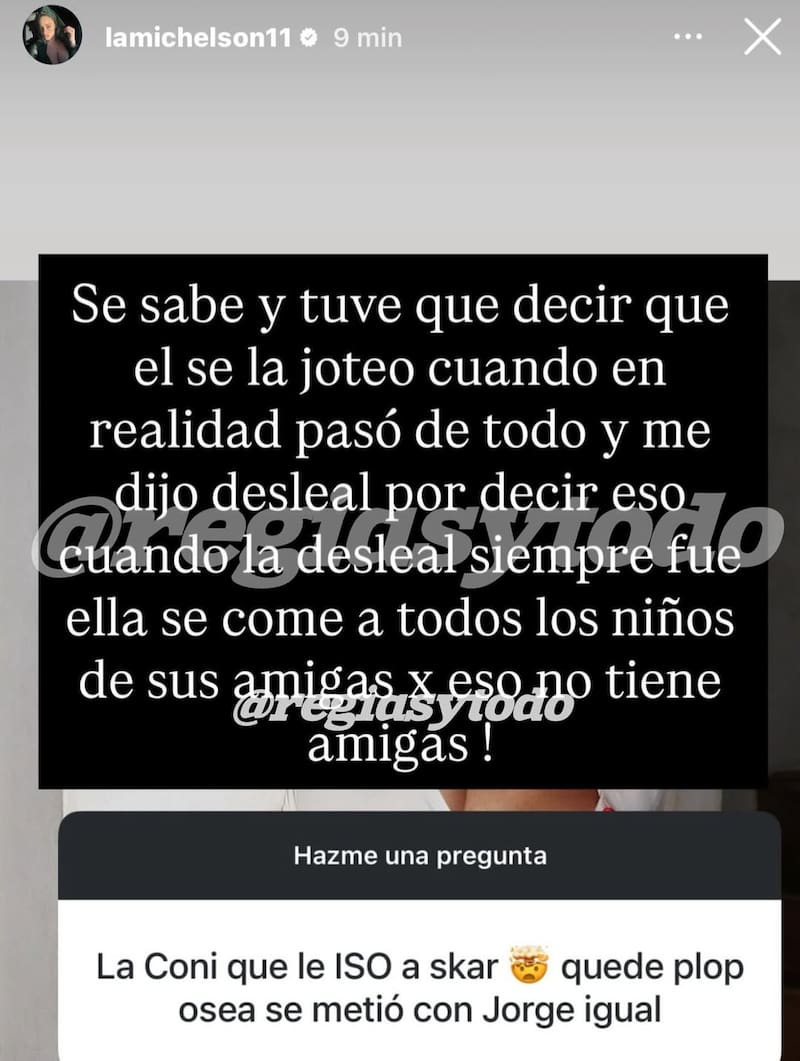 La chica reality arremetió con todo contra Cony Capelli.