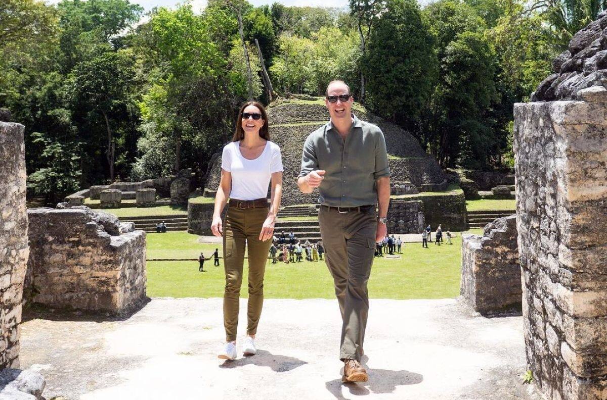 El Príncipe William y Kate Middleton visitaron un antiguo palacio maya en Belice