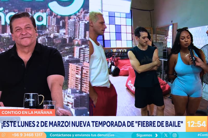 Un divertido momento que se vivió en el matinal. Foto: Contigo En La Mañana en YouTube.