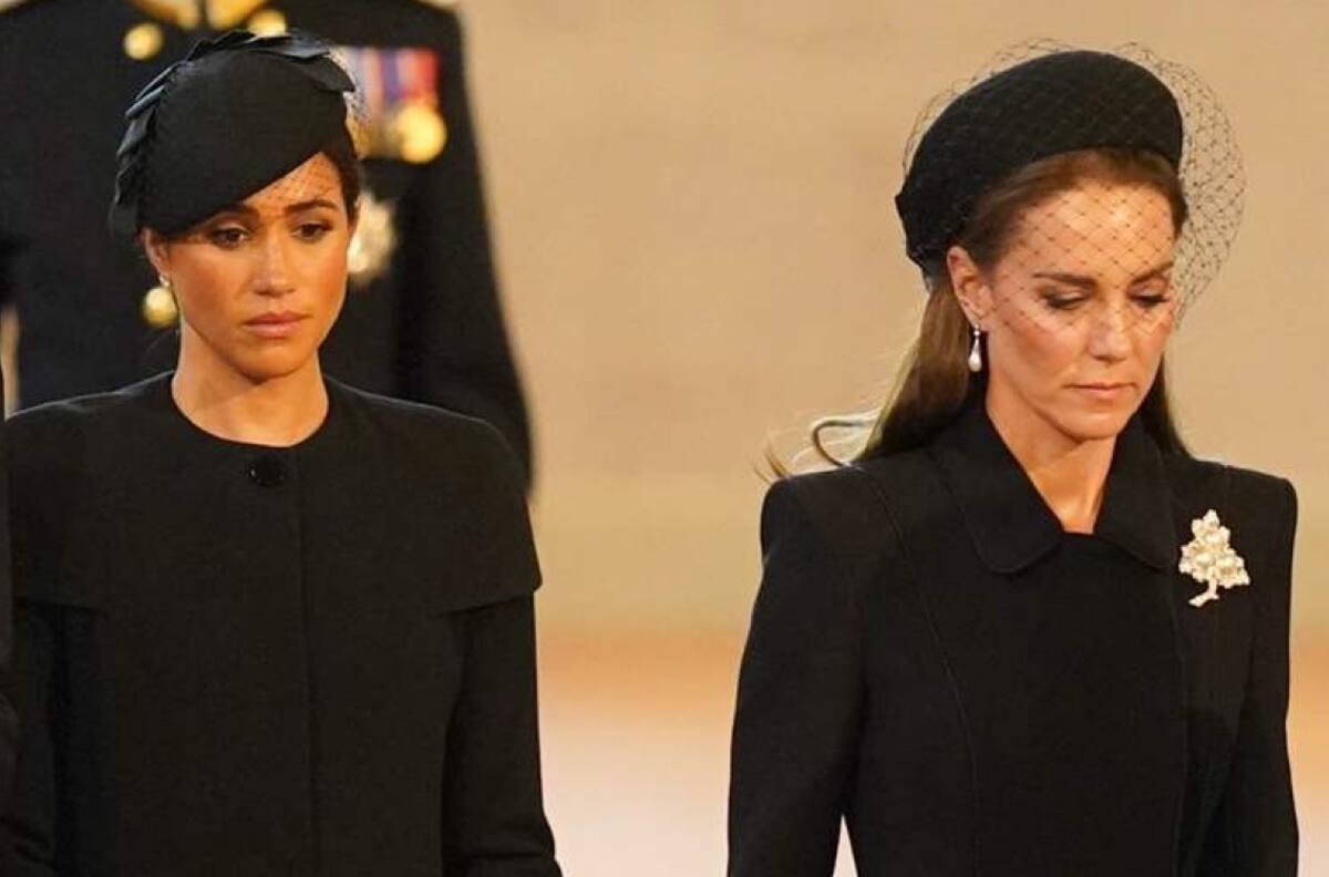 Meghan Markle: Revelan por qué se mantuvo alejada de Kate Middleton en el funeral de la reina Isabel