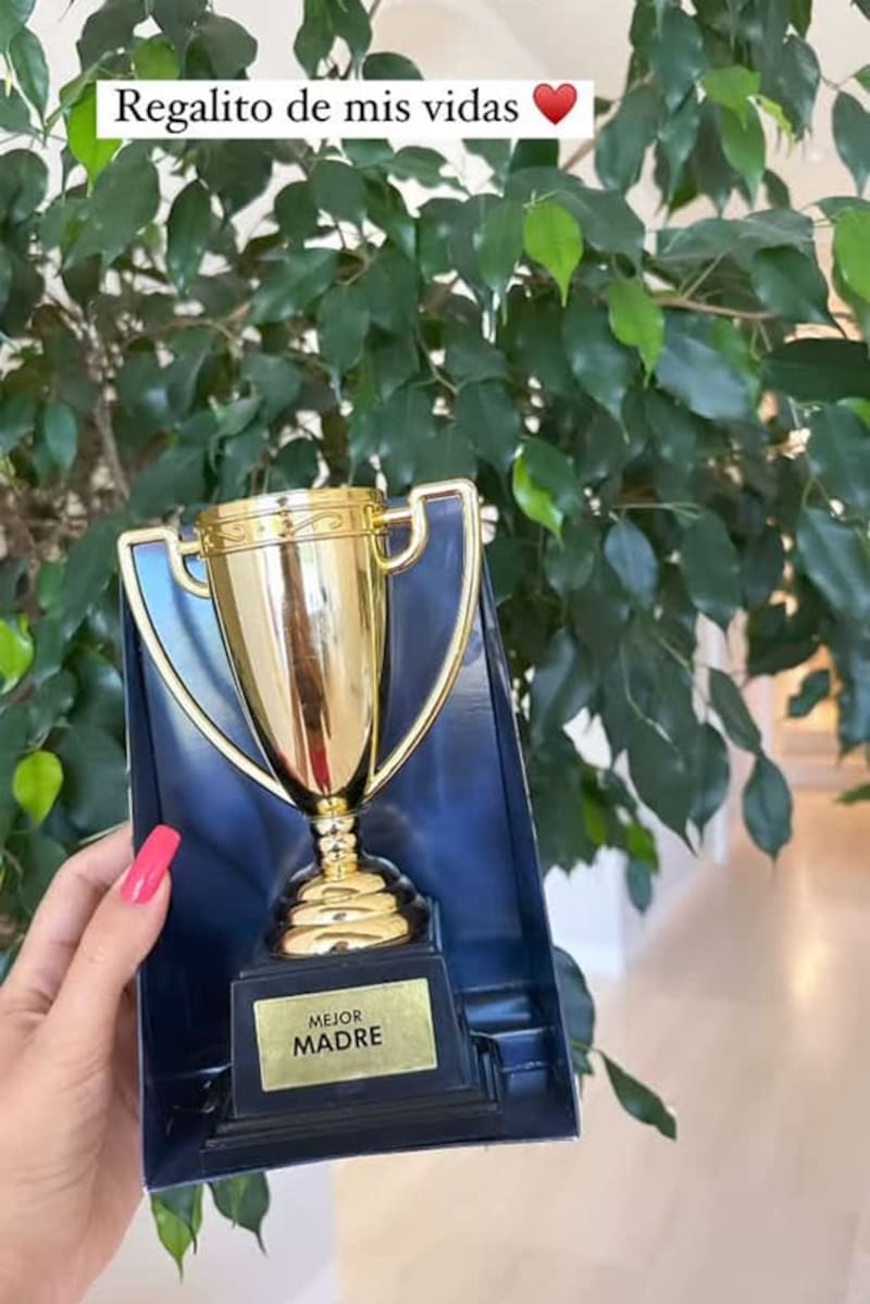 La influencer presumió el regalo que le dieron sus hijos.