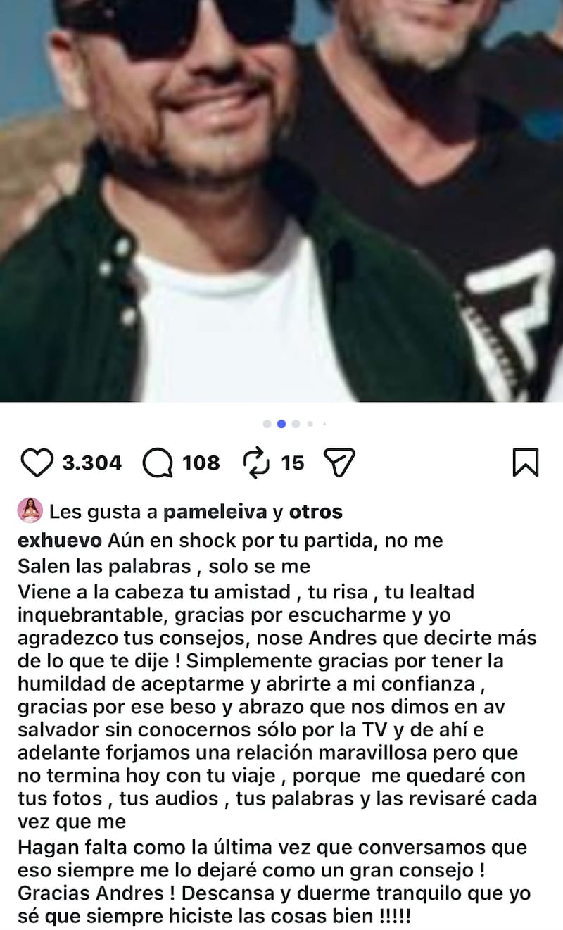 El animador lamentó la partida de Andrés Caniulef.