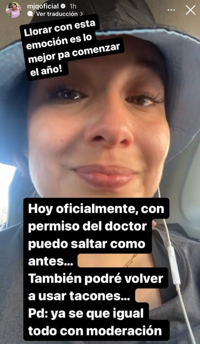 María José Quintanilla mostró avances en su proceso de rehabilitación.