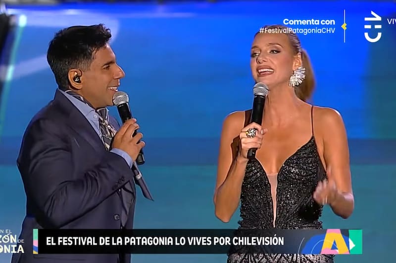 Animando el Festival de la Patagonia. Foto: CHV