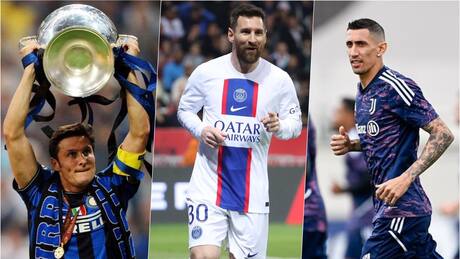 Los tres mejores mejores argentinos en la historia de la Champions: Messi, Zanetti y Di María