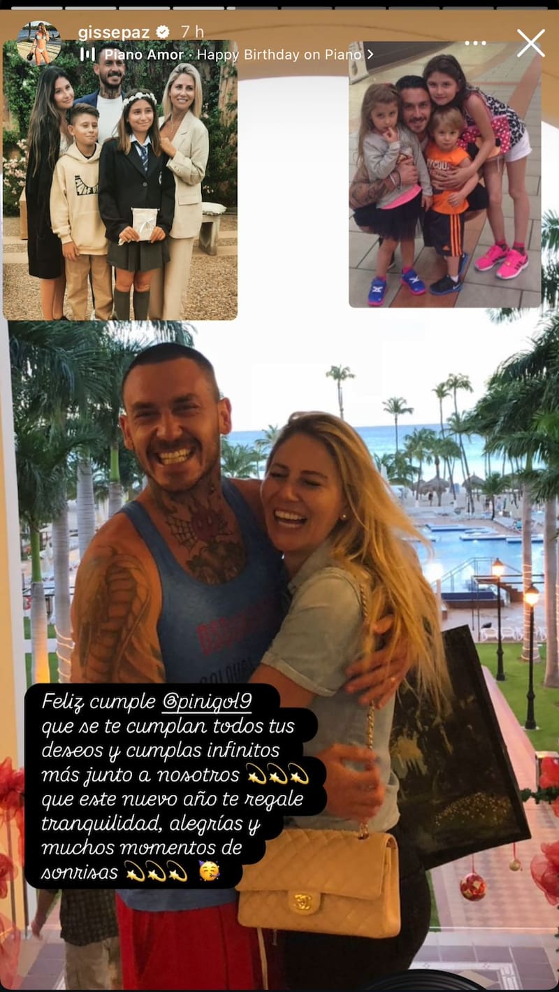 El cariñoso post que subió a sus historias de Instagram tras cumpleaños del exfutbolista.
Foto: Instagram @gissepaz