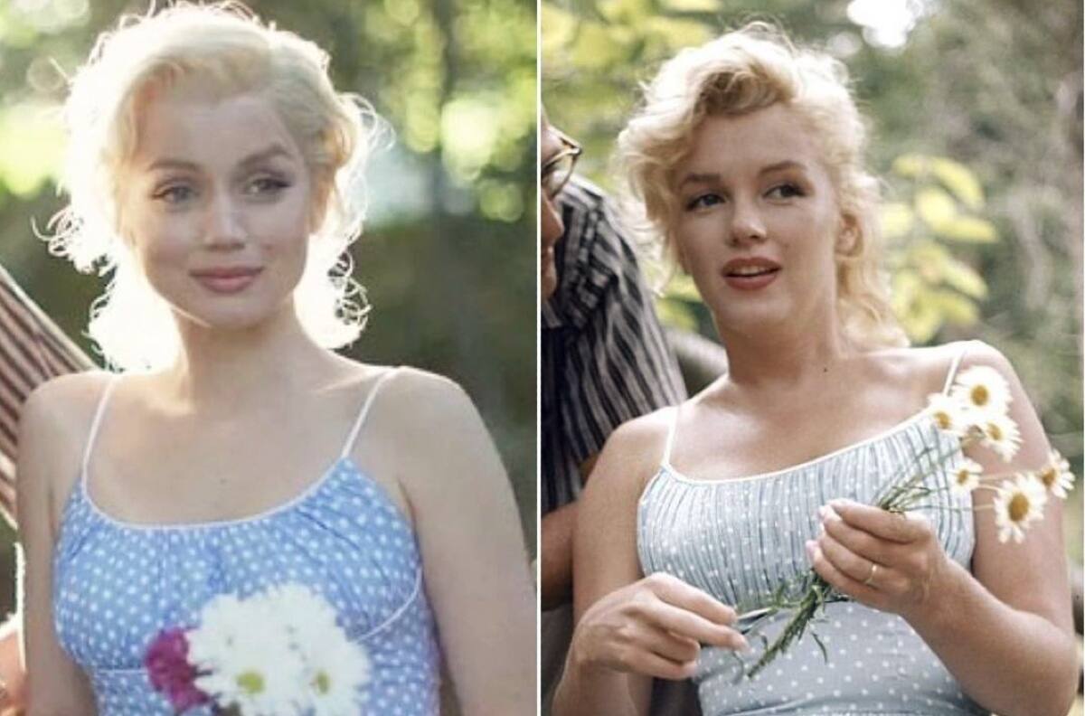 Ana de Armas luce idéntica a Marilyn Monroe según nuevas fotos de "Blonde" compartidas por Netflix