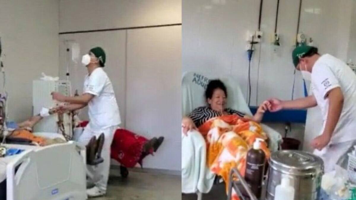 VIDEO: Enfermero se vuelve viral por bailar cumbia para animar a sus pacientes