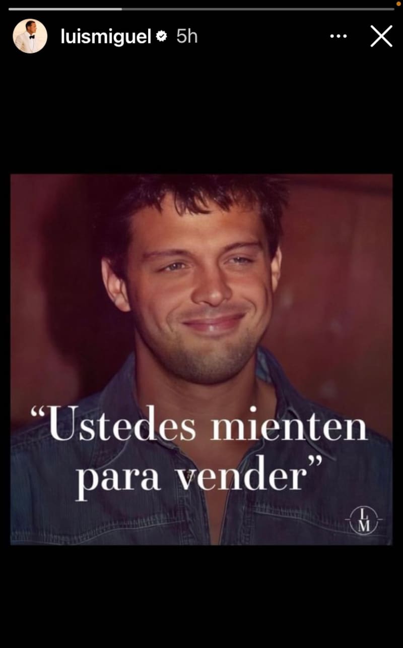 El mensaje del cantante en Instagram