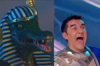 ¿Quién es la máscara?: Rey Egipcio es Adrián Uribe, el primer eliminado de la noche