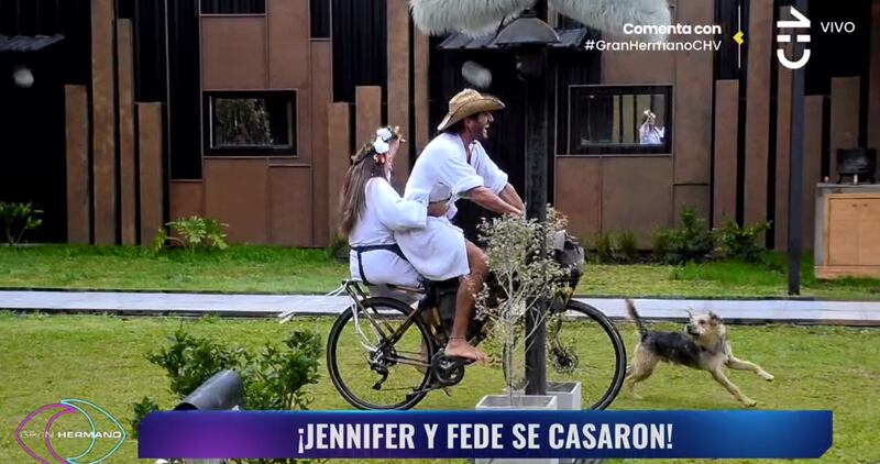Jennifer Galvarini y Federico Farrell en "Gran Hermano" Chile