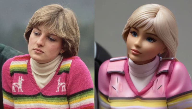 Lady Di como muñeca Barbie