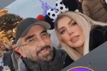 Vicente Fernández Jr. y su novia Mariana González disfrutan de unas vacaciones en Disneyland