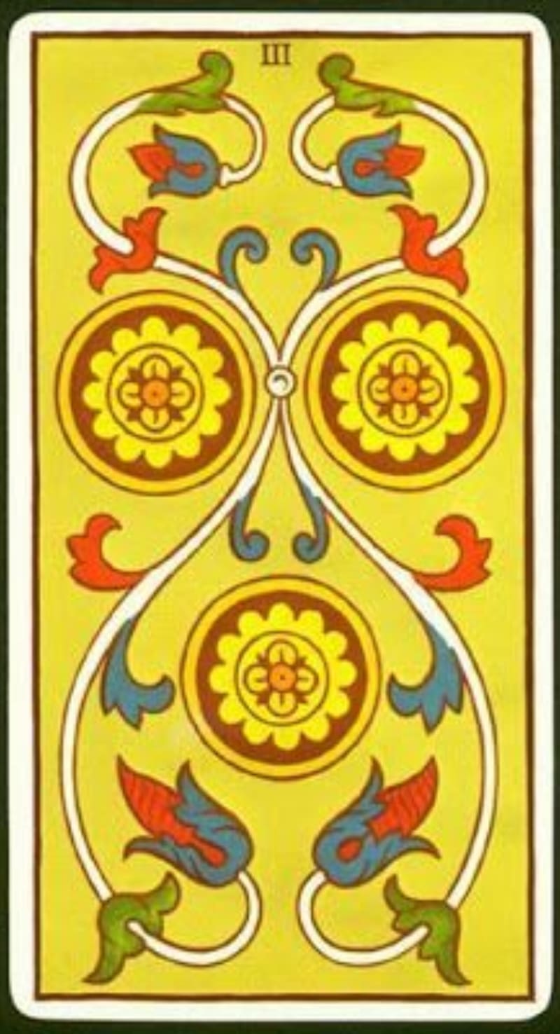3 de oro invertido del Tarot de Marsella | Foto: EnLaHora