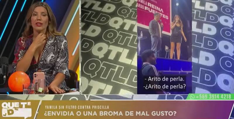 En "Qué te lo digo" analizaron la broma de Yamila Reyna hacia Priscilla Vargas. Créditos: Pantallazo Zona Latina