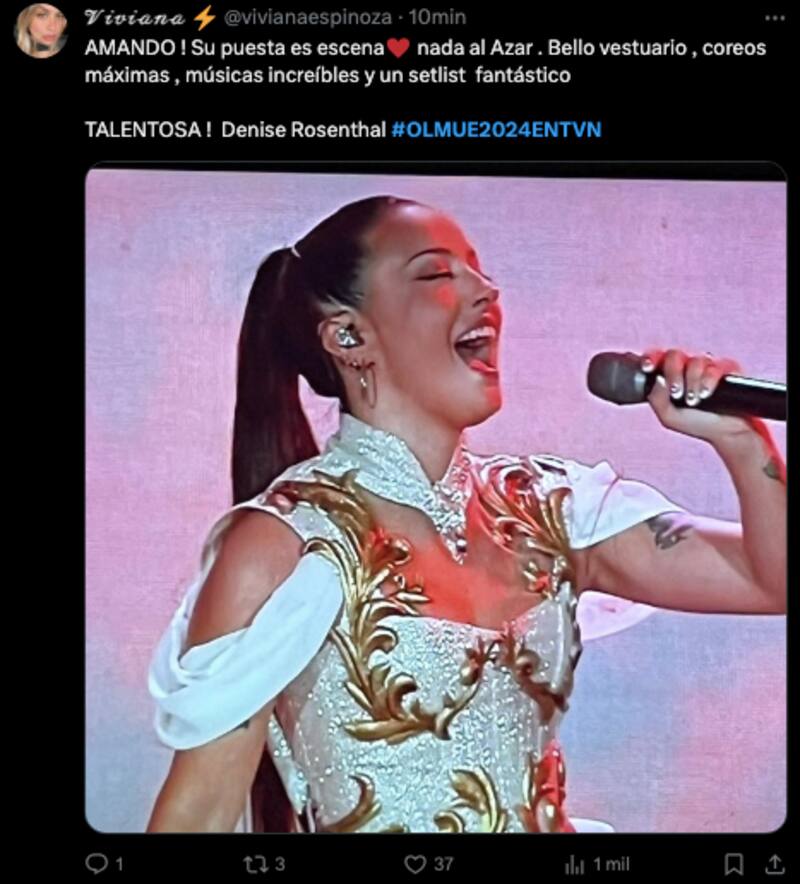 Buenos comentarios para Denise Rosenthal se tomaron las redes sociales.