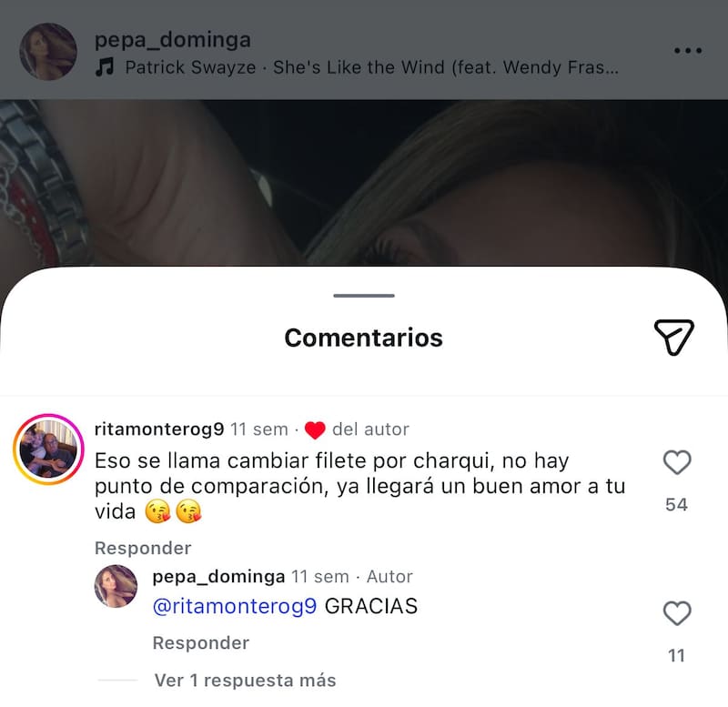 Post de Instagram.
Foto: Instagram @pepa_dominga