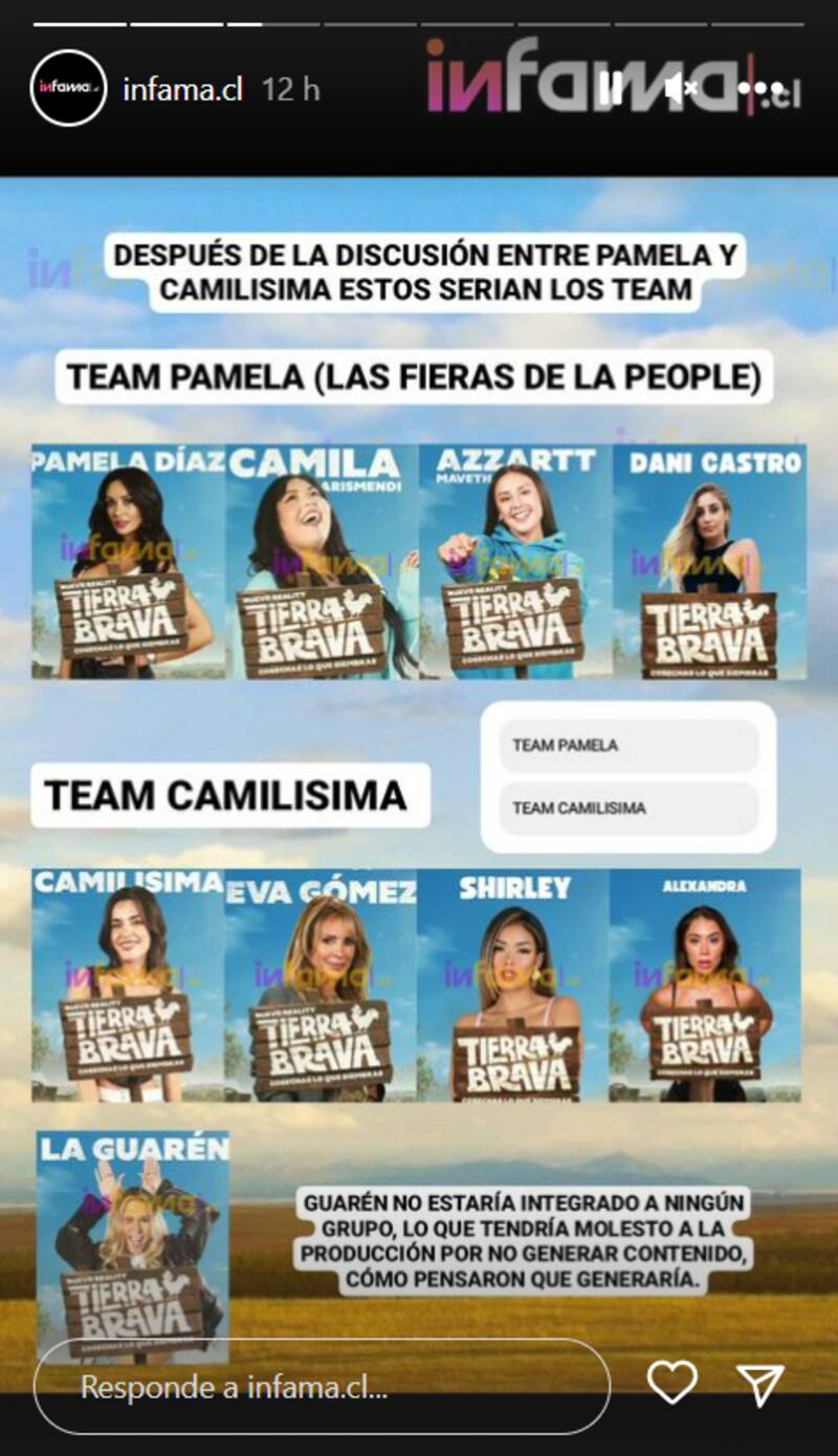 Infama.cl en Instagram.