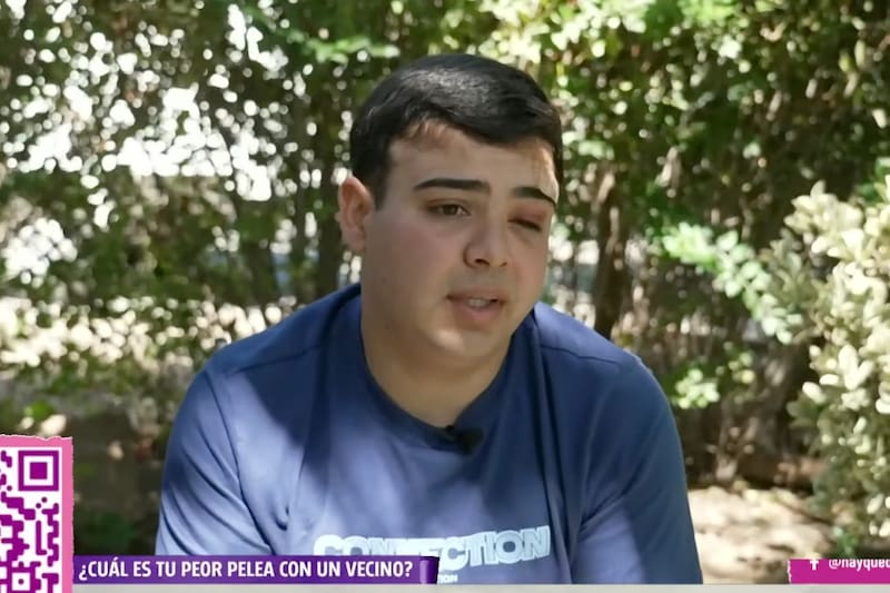 Así apareció en el programa tras la pelea con Fabricio. Foto: Canal 13