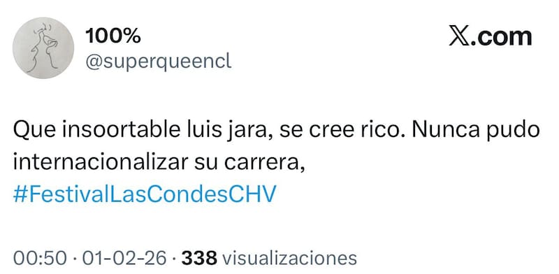 Comentarios de X.
Foto: X @superqueencl