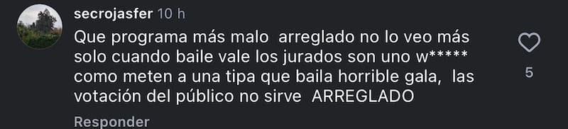 Y las duras críticas del público a Gala Cardirola.
Foto: Instagram