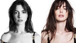 Anne Hathaway sorprende con su lado más fashionista, posando en la nueva campaña de Versace