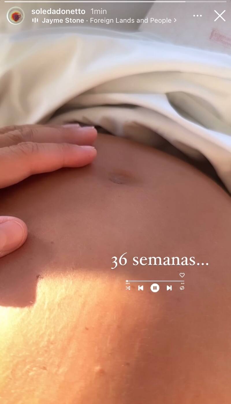 Soledad Onetto cumplió 36 semanas de embarazo.