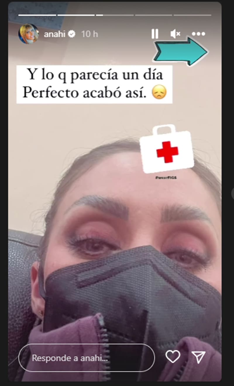 Anahí accidente