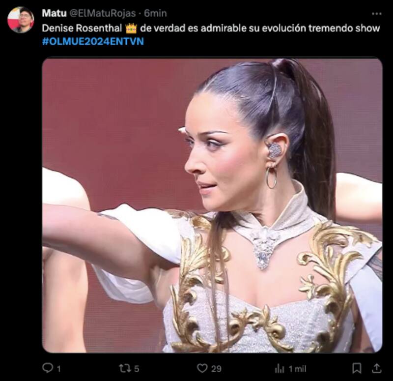 Denise Rosenthal sacó aplausos con su show.