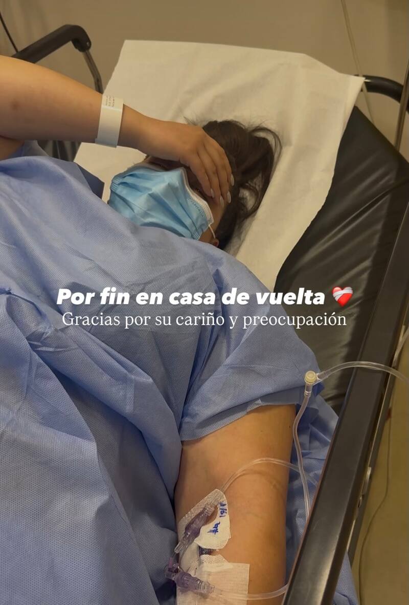 La influencer sufrió grave descompensación.
