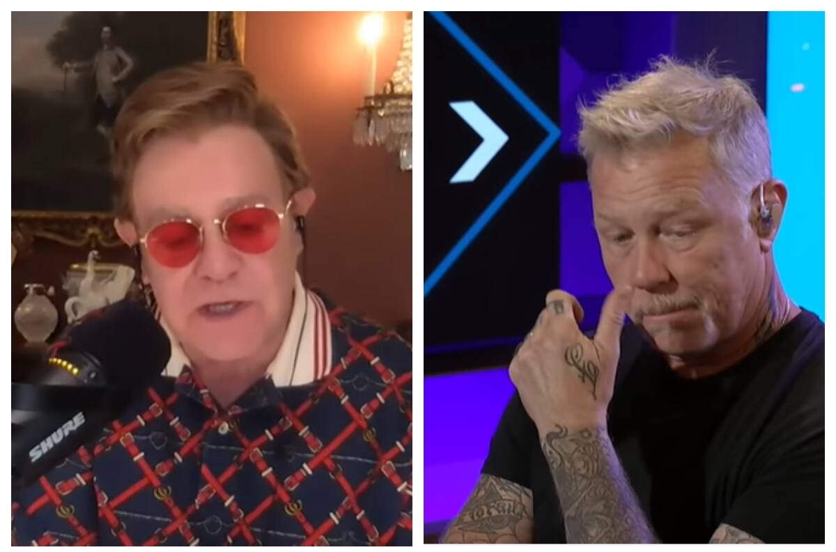 "Una de las mejores canciones escritas": Elton John halaga a Metallica y emociona hasta las lágrimas a James Hetfield