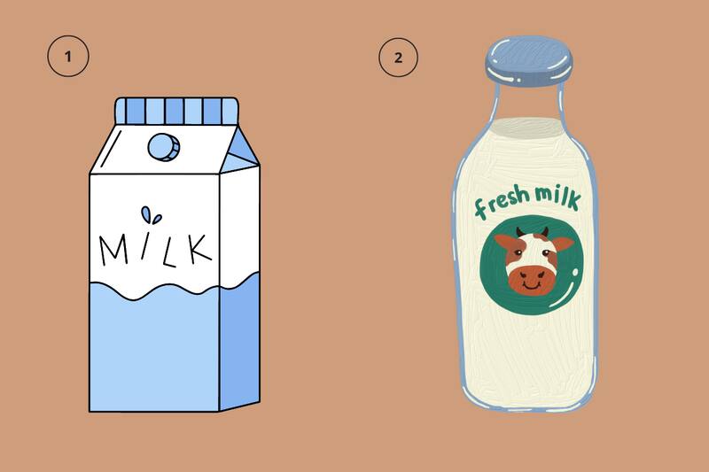 ¿Leche en caja o en vidrio?