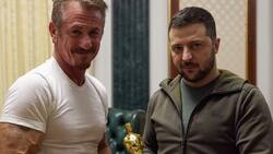 Sean Penn dejó su Oscar en Ucrania "como símbolo de fe en la victoria" de ese país
