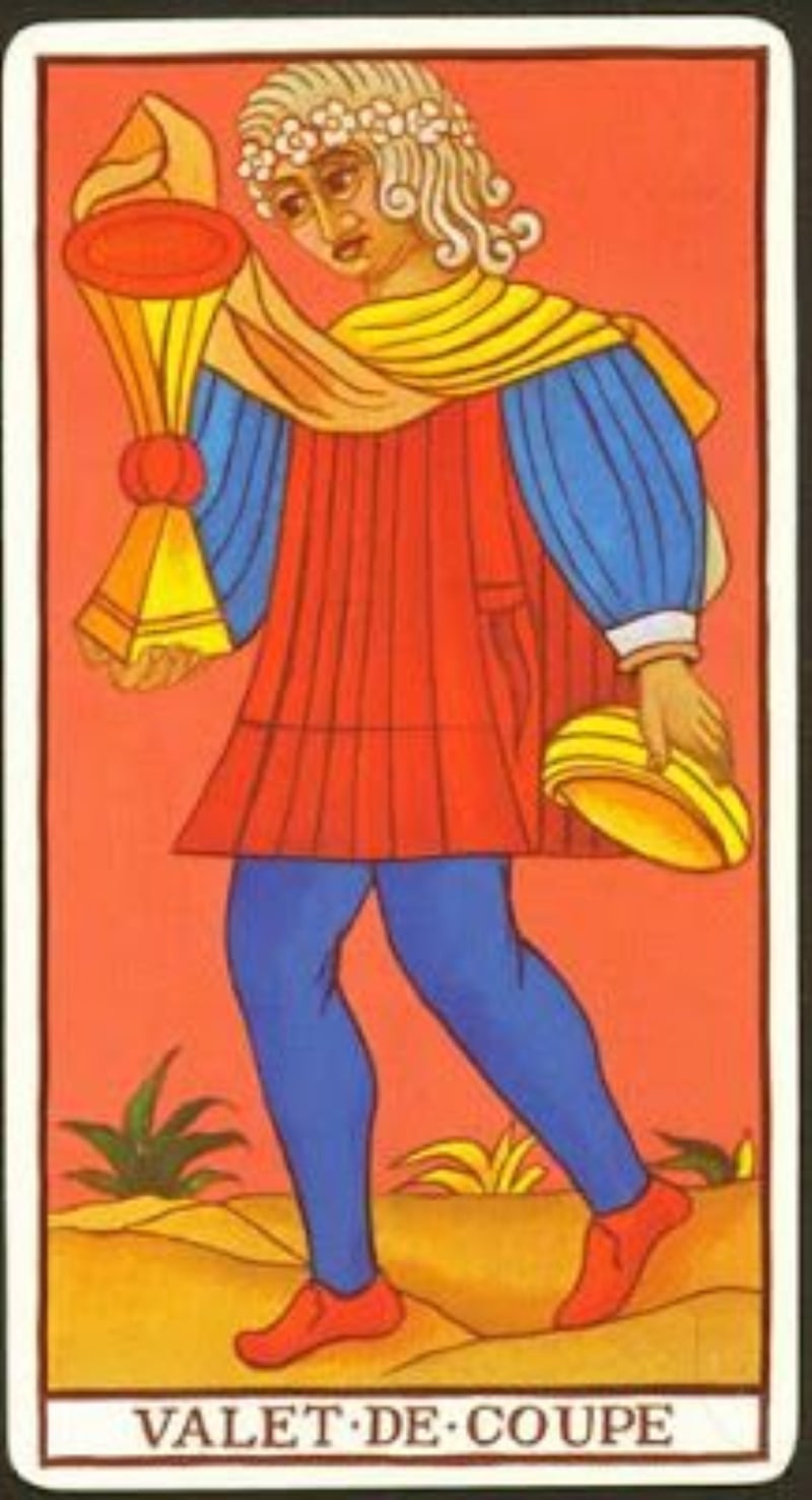 Sota de copas del Tarot de Marsella