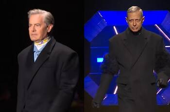 Jeff Goldblum y Kyle MacLachlan aparecen de sorpresa en desfile de Prada y se roban la runway